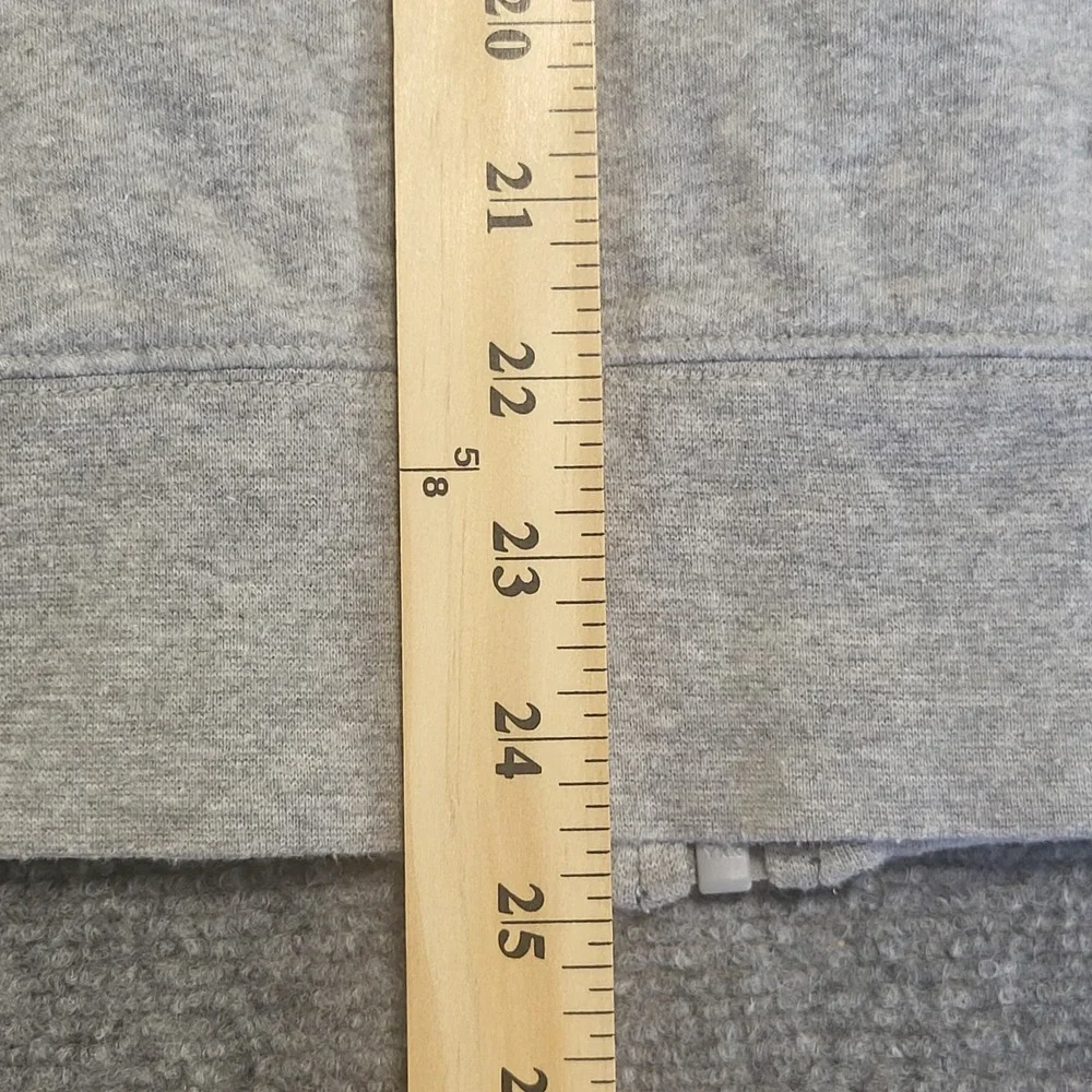 Vintage The North Face Plaid-Lined Zip-Up Heather Gray Men's Hoodie Size Medium